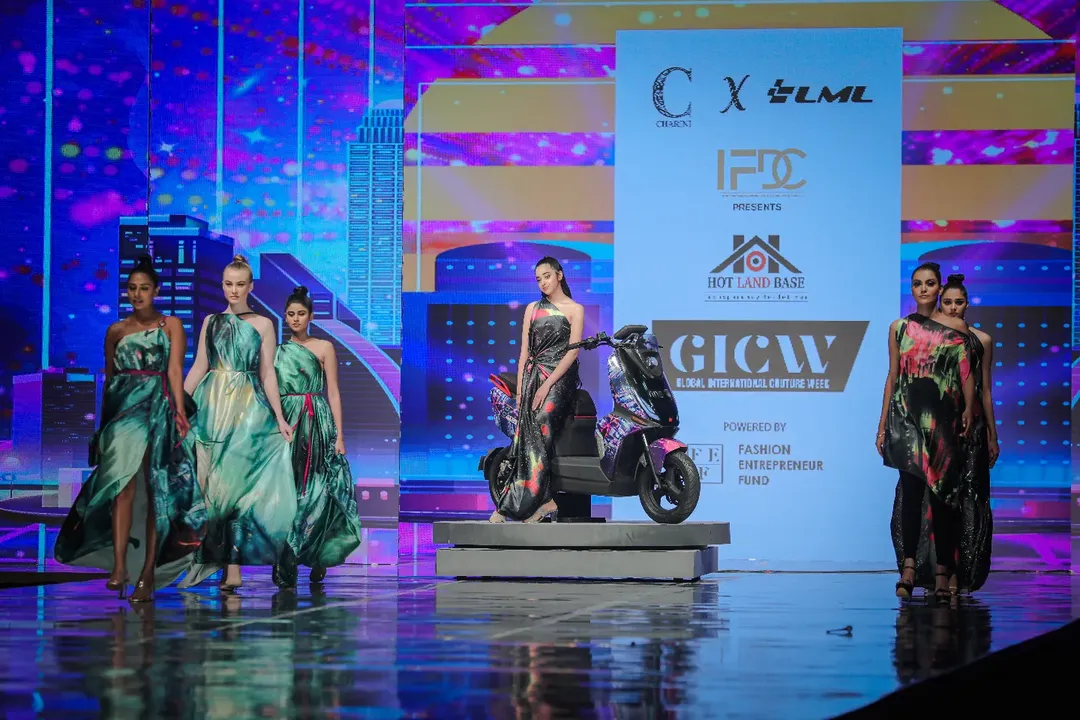 LML Scooter at Gurgaon International Couture Week